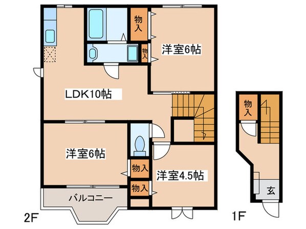 カナンハイムＢの物件間取画像